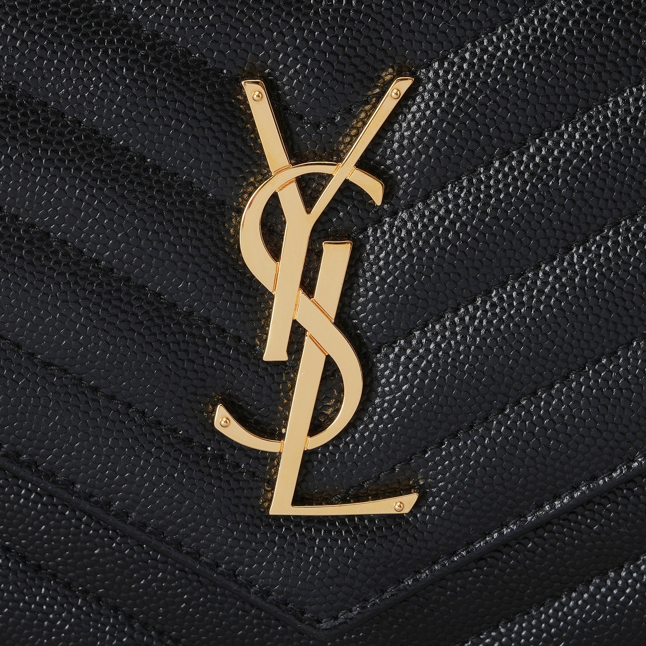 YVES SAINT LAURENT(USED)생로랑 377828 모노그램 쉐브론 체인 크로스백